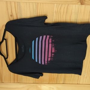 5 for $25 Palmercash Scoop Neck Graphic Tee Sunset Sz M